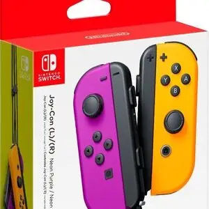 Nintendo Switch Joy-Con Pair, Neon Purple and Neon Orange