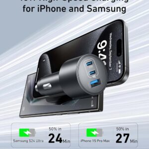 Anker Car Charger, 167.5W Max 3-Port Car Charger Adapter