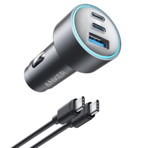 Anker USB-C Car Charger, 67W 3-Port Compact Fast Charger