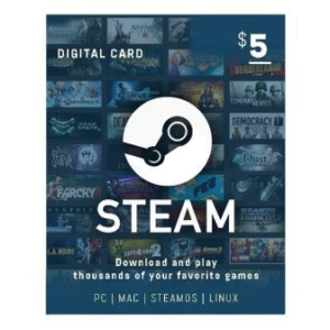 Steam Gift Card $5 (US) - Instant Delivery