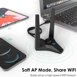 Wavlink USB 3.0 WiFi Adapter for PC AC1300 Dual Band