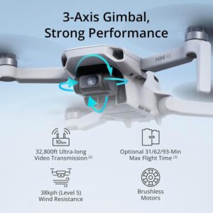 DJI Mini 4K Fly More Combo|Mini Drone with 4K UHD Camera